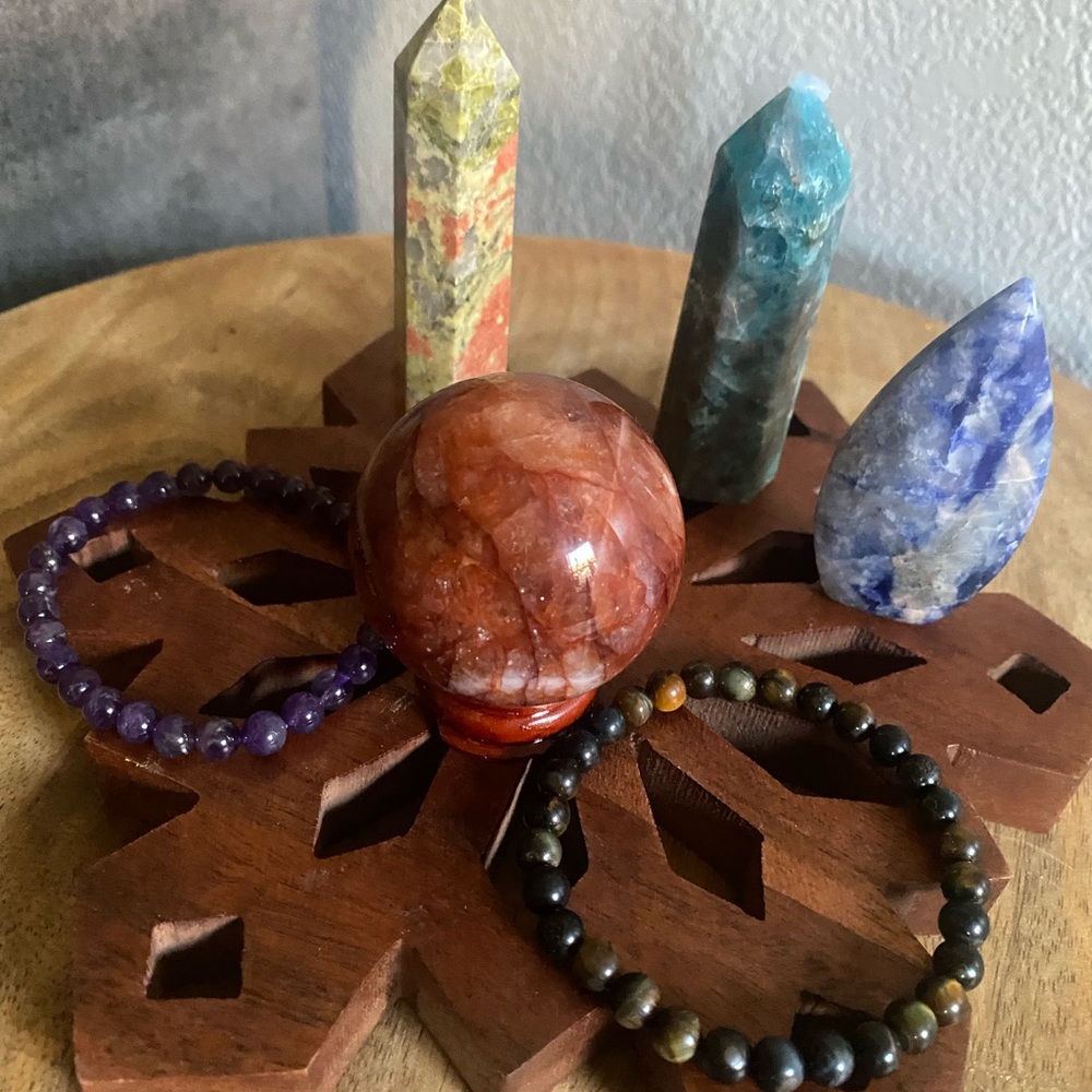 🔹SOLD 🔹Crystal Sphere and Bracelet Set
